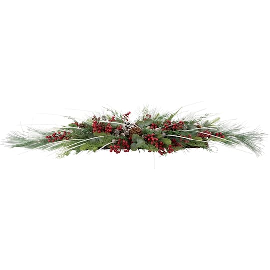 Real Touch™ 5Ft Unlit Berries & Birch Twigs Artificial Pine Christmas Swag By Northlight | 5 ft | Michaels®